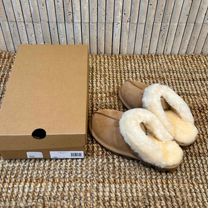 2025 Tùy Chỉnh ULogo Da Chính Hãng Lót Len Mới Cho Dép Đi Trong Nhà Cho Phụ Nữ Ngôi Sao Bên Ngoài Nhà Len Dép Giày - Product Image 6