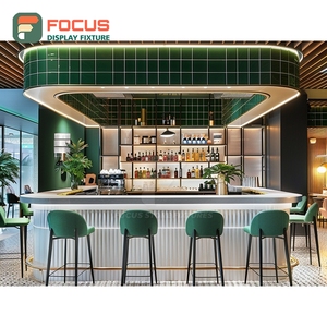 Modern Cafe Service Counter Tempered Glass Front Coffee Bean Display Area Storefront Service Counter - Product Image 4