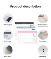Plan d'aujourd'hui en gros planificateur hebdomadaire personnalisé bloc-notes notes autocollantes liste de tâches blocs-notes feuilles mobiles calendrier personnalisé posté
