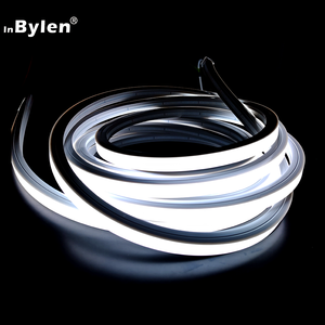 Tira de Neón de 12x12mm, Cinta de Extrusión de Silicona DC 24V, <span class=keywords><strong>Luces</strong></span> de Neón <span class=keywords><strong>Flex</strong></span> IP67, Impermeable, Color Blanco, Tiras Flexibles de Neón <span class=keywords><strong>LED</strong></span>, Novedad - Product Image 3