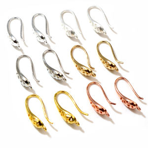 10pcs ( 5pairs) 20x11mm Matte Silver Plated and Gold <strong>Color</strong> Ear Hooks Earring <strong>Wires</strong> for Handmade Women <strong>Fashion</strong> Jewelry Earrings - Product Image 1