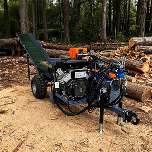 Spaccalegna Automatico Grande da 50T con Sollevatore di Tronchi, Motore a Benzina, Taglialegna e Spaccalegna, Macchina per Lavorazione del Legno - Product Image 1