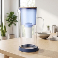 Carafe filtrante à eau en verre certifiée ROHS 3,5 L, matériau ABS de qualité alimentaire, pichet purificateur portable pour la maison et les voyages, prix d'usine