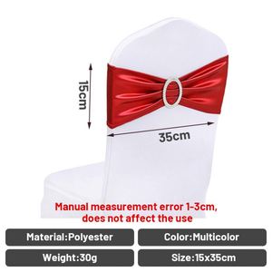 New Metallic Cover Bows Gold Color <b>Wedding</b> Decoration <b>Ribbon</b> Spandex Chair Sashes for Sale - Product Image 2