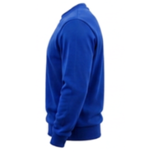 Plain Royal Blue Crewneck Sweatshirt Soft Cotton Fleece <b>Pullover</b> for Men Loose Fit Casual Streetwear Winter Warm Tops <b>Jumper</b> - Product Image 3