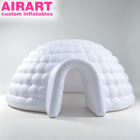 Tente gonflable, tente à bulles blanche gonflable de qualité commerciale avec entrée par tunnel, tentes gonflables personnalisées pour le camping en plein air
