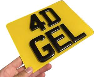 Letras de Gel 3D para Matrículas de Coche, Letras Acrílicas Cortadas con Láser 4D para Matrículas del Reino Unido, PMMA - Product Image 4