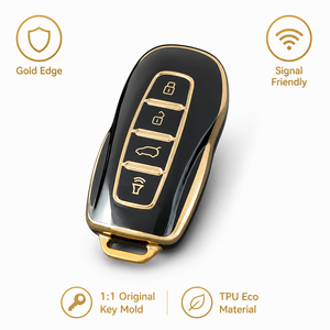 Funda de TPU para Llave Inteligente Ford Territory Equator Transit, 4 Botones, con Detalles Dorados, Compatible con Señalización, Ajuste 1:1 - Product Image 1