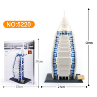 5220 dubaï mondialement célèbre Architecture moscou repère Burjal arabe hôtel bloc ensemble blocs de construction pour enfants jouets éducatifs