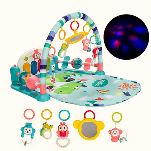 Trẻ sơ sinh chơi phòng tập thể dục thảm và đá Đàn Piano bụng thời gian độn cá sấu hoạt động bé chơi <span class=keywords><strong>Mat</strong></span> với chiếu tập thể dục giá handgrab - Product Image 1