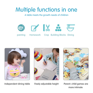 Bureau et chaise écologique pour enfants, ensemble bureau et chaise, noir, pour l'école maternelle, - Product Image 3