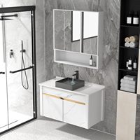 Lavabo mural rectangulaire moderne Homedec Gunmetal Black en acier inoxydable 304 de calibre 16, facile à nettoyer, garantie 3 ans, pour salle de bain