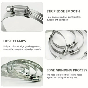 Baiguluo Stainless Steel Hose Clamps 60Pcs 8-<b>38mm</b> Metric <b>Pipe</b> Clamps For General Industry - Product Image 2
