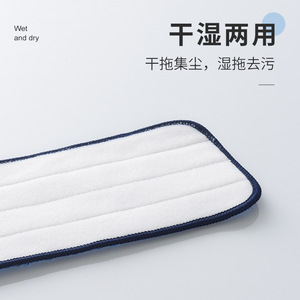 Microfiber <b>Flat</b> <b>Mop</b> Head Rectangular Washable Replaceable Velcro Cover For Home Cleaning - Product Image 3