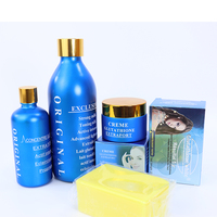 Kit de Soins Corporels Complet Gluta Original Bleu Anti-Âge et Blanchissant pour le Visage — Vente en Gros Usine