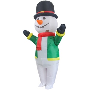 Costume gonflable de <span class=keywords><strong>Père</strong></span> Noël amusant pour Noël, tenue de spectacle gonflable à chevaucher pour adultes, fête et carnaval - Product Image 2