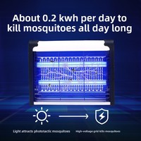 Lampe anti-moustiques électrique LED CXS SOLAR, à fixation murale, indice de protection IP33, PVC ignifuge, certifiée ROHS, garantie 1 an