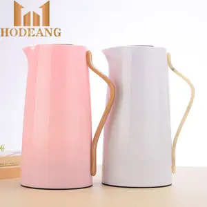 定制1L大体积玻璃内不锈钢热水瓶茶壶双壁可重复使用真空瓶咖啡壶