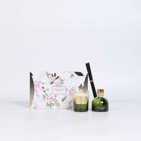 Diffuseur de fraise et bougie de luxe, décoration de la maison, coffret cadeau, printemps naturel