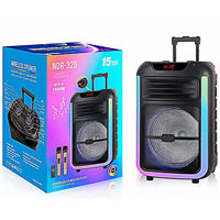 Altavoz Karaoke Portátil con Micrófono Inalámbrico, Subwoofer para Exteriores, Luces LED, Sonido HIFI, Conectividad Bluetooth