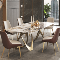Table de cuisine en céramique de qualité supérieure, meuble de luxe pour chambre d'hôtel