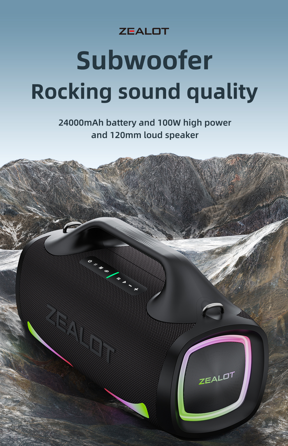 ZEALOT S79ポータブルスピーカーIPX6防水ワイヤレススピーカー