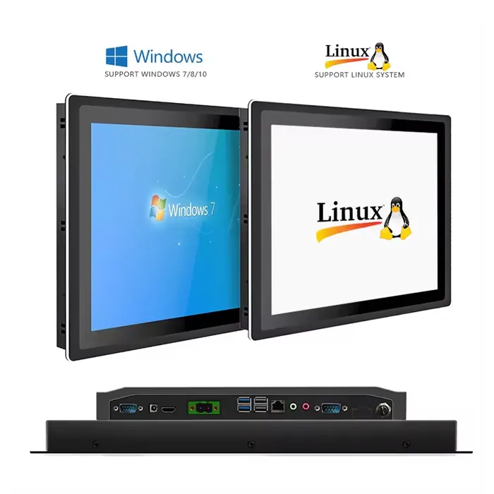 12 13 15 inç dokunmatik ekran su geçirmez kontrol gömülü Tablet Aio bilgisayar Windows için Pcap endüstriyel Linux Tablet PC