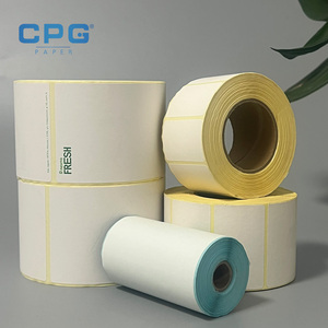 Manufacturer Customize Wholesale BPA Free Waterproof Oil Proof Eco-Friendly Recyclable 50x25 50x30 Thermal Label Roll Compatible - Product Image 1
