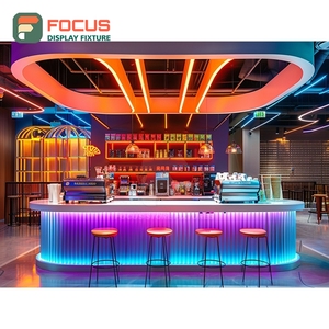 Vitrina Moderna para Café con Frente de Vidrio Templado, Área de Exhibición de Granos de Café, Vitrina para Cafetería - Product Image 3