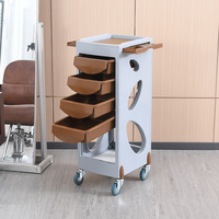Chariot de rangement multi-niveaux pour salon de beauté, coiffeur, barbier, avec tiroirs et roulettes
