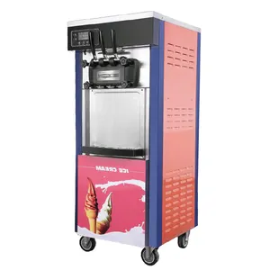 Commercial Ice Cream Machine Automatic 3 Flavor Yogurt Icecream Making Cones Soft Serve Ice Cream Maker For Price