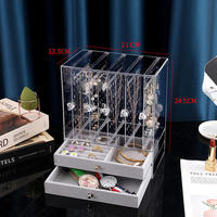 Haute qualité, vente en gros, boîte de présentation transparente pour la maison, tiroir de rangement, organisateur de bijoux, boîtes à bijoux en acrylique