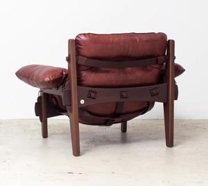 เก้าอี้โซฟาหนังแท้สไตล์จีน, เก้าอี้โซฟาดีไซน์เสือย้อนยุคเก้าอี้เลานจ์ขี้เกียจสำหรับห้องนอนวิลล่าห้องนั่งเล่นระเบียง - Product Image 4