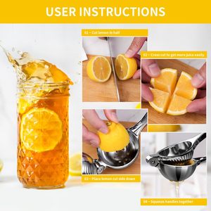 Wholesale Factory Price Multifunctional Eco-Friendly Kitchen <b>Gadget</b> Stainless Steel Manual Lemon Squeezer Lemon Juicer - Product Image 4