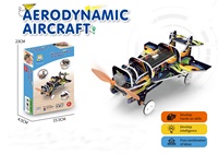 Kit de construction d'avion électrique aérodynamique EPT DIY, expérience scientifique STEM, modèle d'avion à hélices, jouet artisanal, cadeau pour enfants de 6 ans et plus
