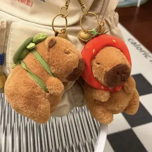 תיק חמוד סימולציה capibara אנימה פוריפיטי צעצוע ממולא בעלי חיים בובה capybara קטיפה