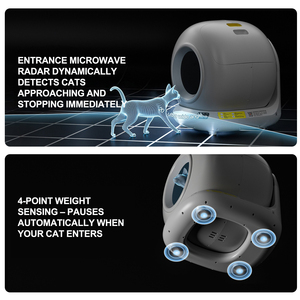 Nouvelle génération de litière automatique pour chat 78L, sécurité anti-pincement, toilette intelligente pour chat, litière autonettoyante intelligente pour chats - Product Image 2