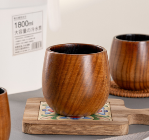 Taza de Madera Natural Hecha a Mano |   Vaso de madera para agua/café/whisky |   Caja de Regalo y Logotipo Personalizado para Regalos y Venta al por Mayor - Product Image 2