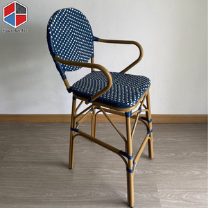 Sgabello da Bar in Rattan azzurro sedie bracciolo sgabello da Bar mobili in Rattan - Product Image 4