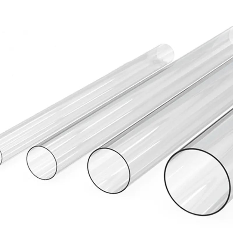 Tubo de plástico acrílico transparente, de alta qualidade, 600mm, 800mm, diâmetro grande, tubo pmma colorido
