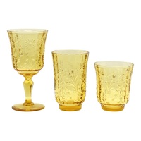 Verres à vin vintage en verre coloré, design gaufré, faits à la main, écologiques, 225 ml, pour les mariages, les fêtes et la consommation de jus