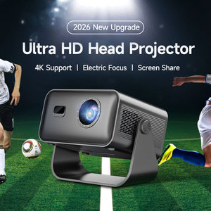 Projecteur Ultra HD 720P avec Correction Automatique de la Distorsion Trapézoïdale, Inclinaison à 360 Degrés, Mise au Point Électrique et Mise en Miroir Mobile pour la Maison et le Bureau - Product Image 1