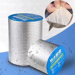 1/1.5mm Thick Butyl Adhesive Aluminum Foil Butyl Rubber Tape Super Strong Leak Repair Tape