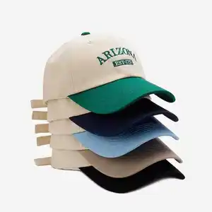 直接キャップ帽子メーカーサプライヤー調節可能な6パネルカスタマイズプレミアムお父さん帽子キャップ卸売