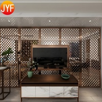 Paravent décoratif en acier inoxydable de luxe EL218, design personnalisé, séparateur de pièce en métal pour la décoration intérieure