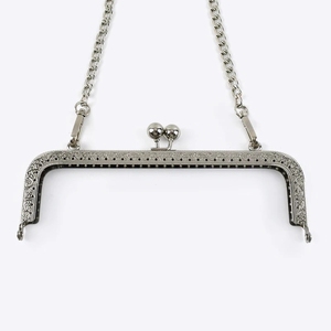 Meetee Bf075 20Cm Phụ Kiện Túi Xách Da Tự Làm Túi Xử Lý Quảng Trường Dập Nổi Kim Loại Chất Lượng Cao Khung Ví Hôn Clasp - Product Image 5