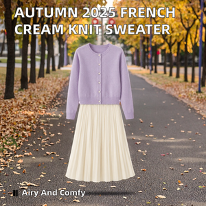 Suéter de Punto para Mujer, Estilo Vintage Francés, Color Amarillo Crema, Manga Larga, Corte Casual, Nueva Moda Otoño 2025 - Product Image 2