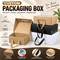 Boîte d'expédition pliante en carton ondulé écologique avec logo personnalisé, format B, grande taille, pour vêtements et chaussures.