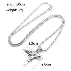 התאמה אישית חדשה uzi & Ak-47 שרשרת תליון 316L שרשרת מתכת בסגנון צבאי נירוסטה - Product Image 2