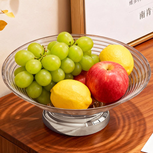 Transparent Fruit Platter With Stripe Design For Living Room <b>Coffee</b> <b>Table</b> Party Use Adult - Product Image 1